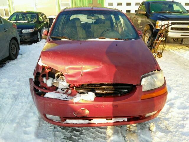 KL1TG62615B383981 - 2005 CHEVROLET AVEO LT RED photo 9