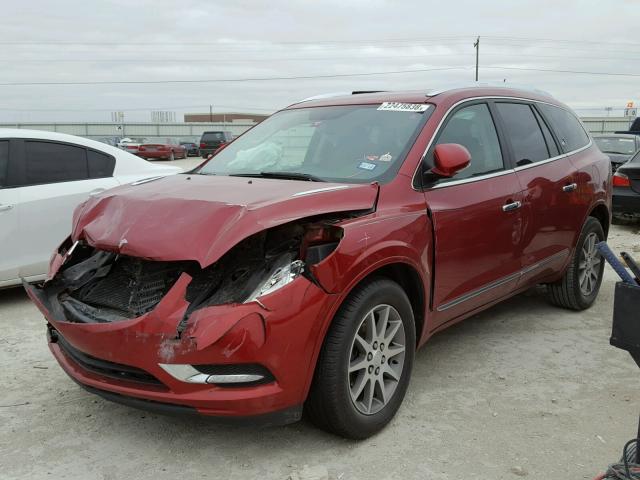 5GAKRCKDXDJ147380 - 2013 BUICK ENCLAVE MAROON photo 2