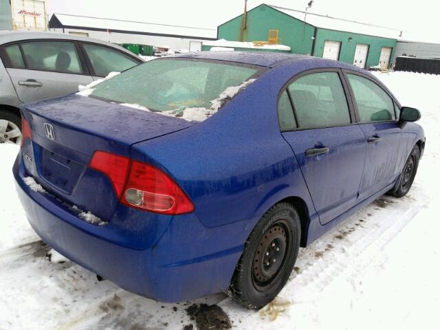 2HGFA16376H024171 - 2006 HONDA CIVIC DX V BLUE photo 4