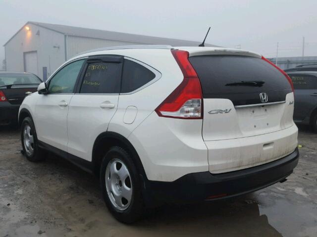 2HKRM4H52EH123750 - 2014 HONDA CR-V EX WHITE photo 3