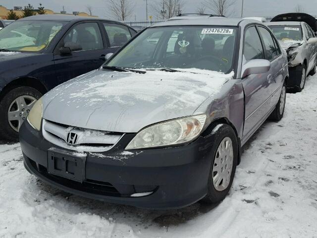 2HGES16674H932460 - 2004 HONDA CIVIC LX SILVER photo 2