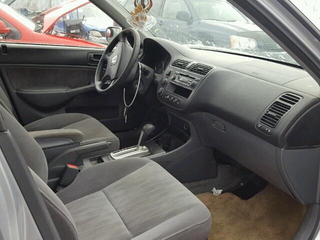 2HGES16674H932460 - 2004 HONDA CIVIC LX SILVER photo 5