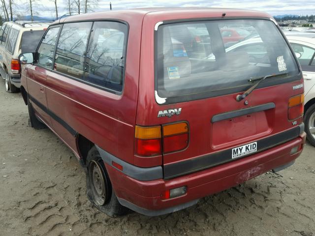 JM3LV5220N0406451 - 1992 MAZDA MPV BURGUNDY photo 3