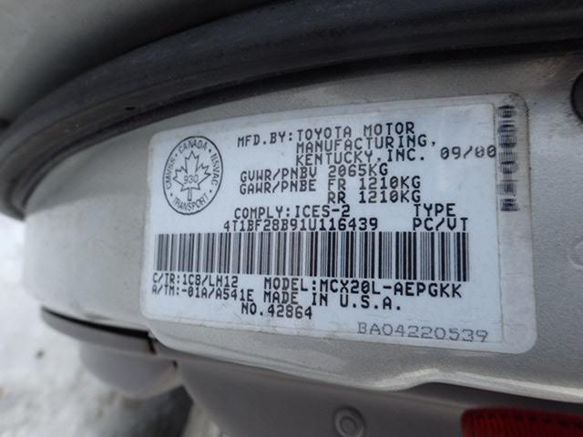 4T1BF28B91U116439 - 2001 TOYOTA AVALON XL SILVER photo 9