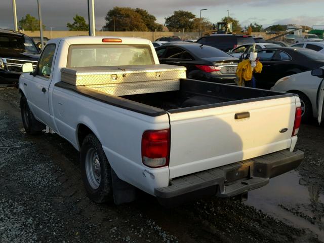 1FTYR10U91TA08468 - 2001 FORD RANGER WHITE photo 3