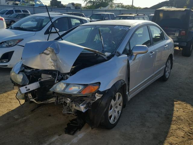 1HGFA16577L062599 - 2007 HONDA CIVIC LX SILVER photo 2