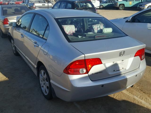 1HGFA16577L062599 - 2007 HONDA CIVIC LX SILVER photo 3