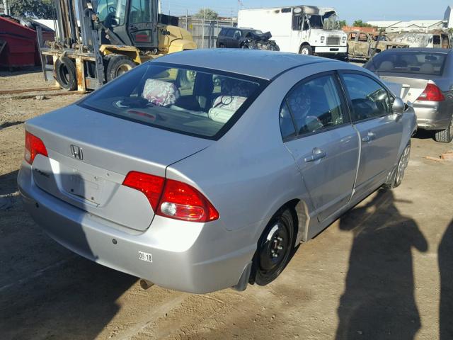 1HGFA16577L062599 - 2007 HONDA CIVIC LX SILVER photo 4