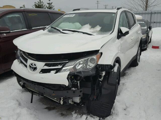 2T3RFREV9EW222845 - 2014 TOYOTA RAV4 XLE WHITE photo 2