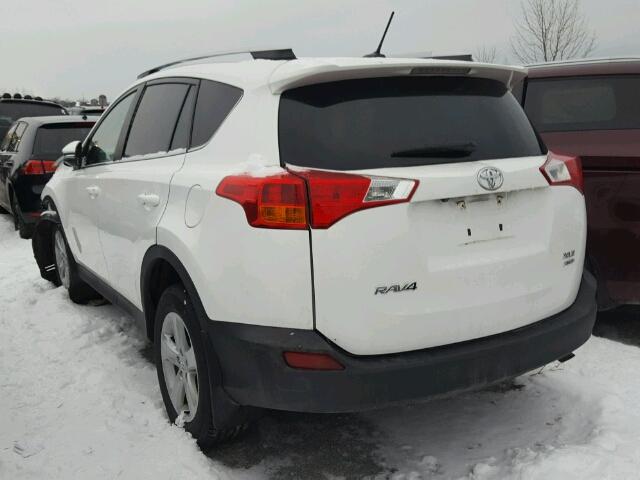 2T3RFREV9EW222845 - 2014 TOYOTA RAV4 XLE WHITE photo 3