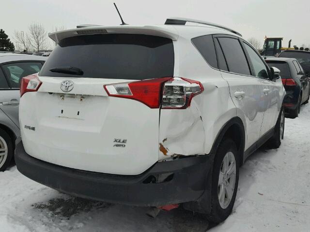 2T3RFREV9EW222845 - 2014 TOYOTA RAV4 XLE WHITE photo 4