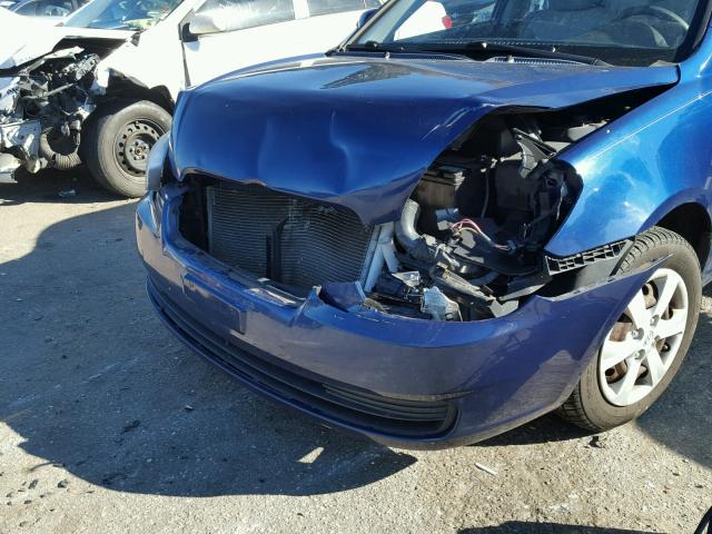 KMHCN4AC1AU460594 - 2010 HYUNDAI ACCENT GLS BLUE photo 9