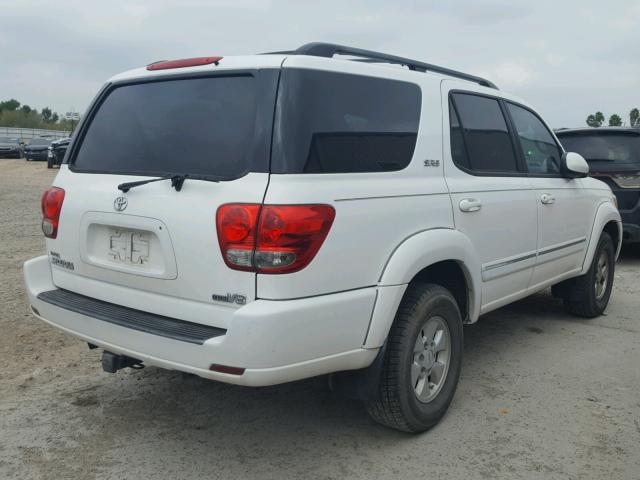 5TDZT34AX5S260543 - 2005 TOYOTA SEQUOIA SR WHITE photo 4