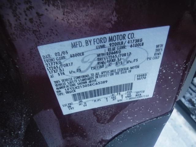 1FTSX21505EC65389 - 2005 FORD F250 SUPER RED photo 10