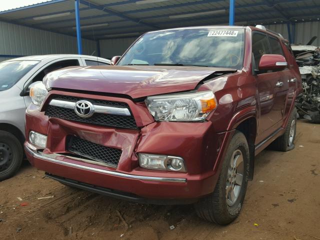 JTEBU5JR5C5097724 - 2012 TOYOTA 4RUNNER SR RED photo 2