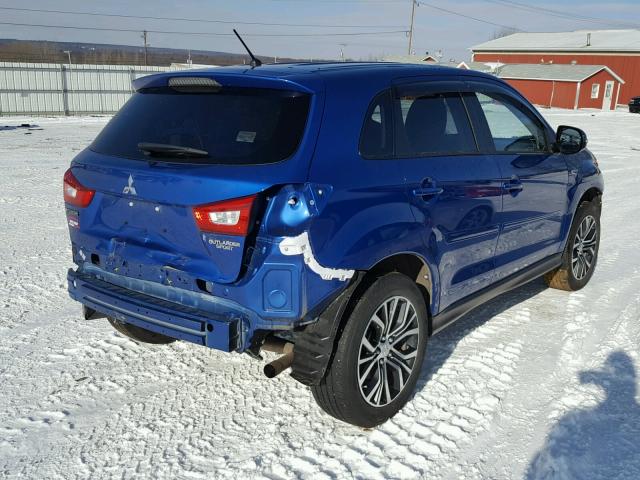 JA4AP3AU9GZ028964 - 2016 MITSUBISHI OUTLANDER BLUE photo 4