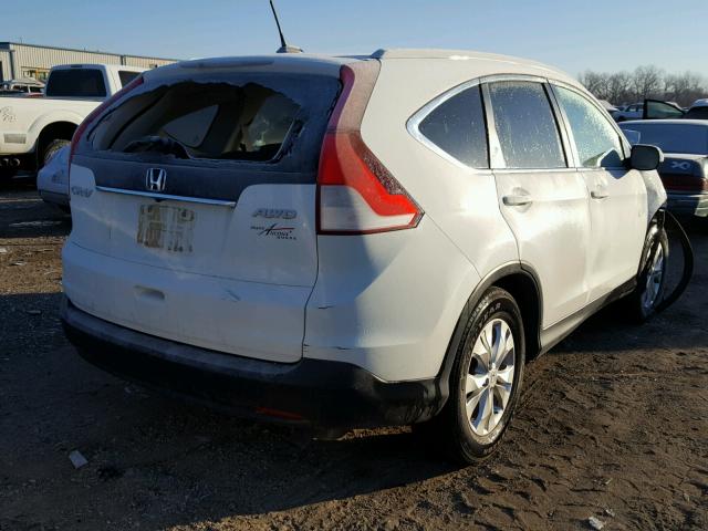 5J6RM4H74EL085686 - 2014 HONDA CR-V EXL WHITE photo 4