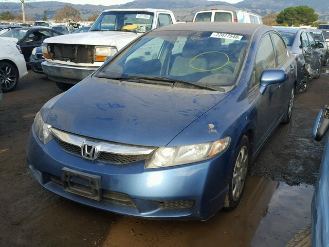 2HGFA1F52AH306468 - 2010 HONDA CIVIC LX BLUE photo 2