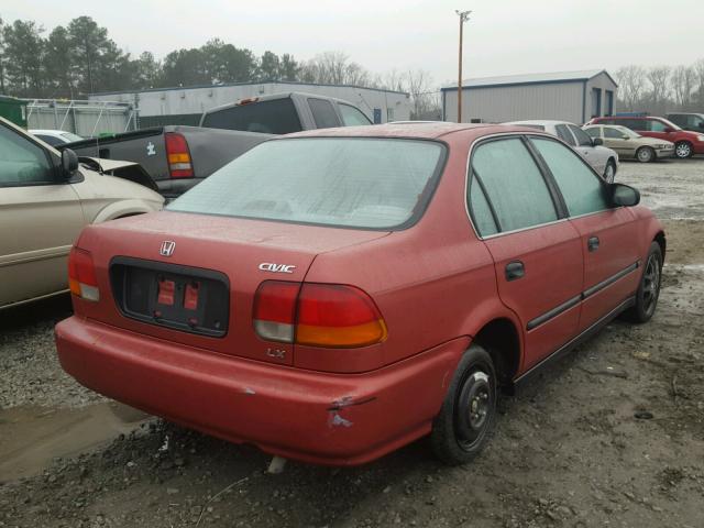 1HGEJ6609TL005389 - 1996 HONDA CIVIC LX BURGUNDY photo 4