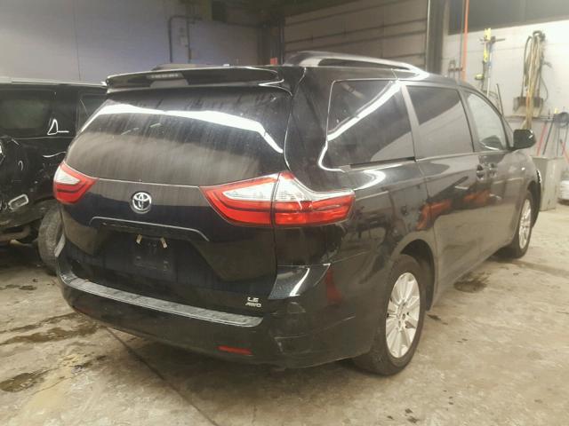 5TDJK3DC7GS143975 - 2016 TOYOTA SIENNA LE BLACK photo 4