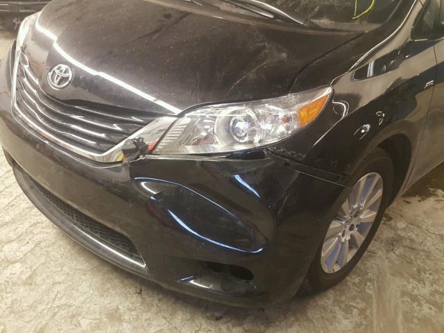 5TDJK3DC7GS143975 - 2016 TOYOTA SIENNA LE BLACK photo 9