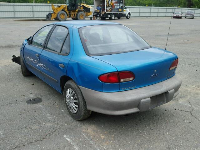 1G1JC5240V7235272 - 1997 CHEVROLET CAVALIER BLUE photo 3