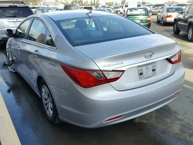 5NPEB4AC2BH281272 - 2011 HYUNDAI SONATA GLS SILVER photo 3