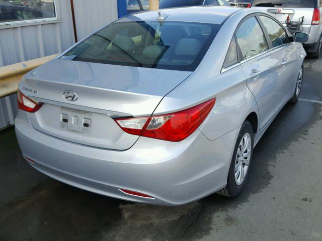 5NPEB4AC2BH281272 - 2011 HYUNDAI SONATA GLS SILVER photo 4