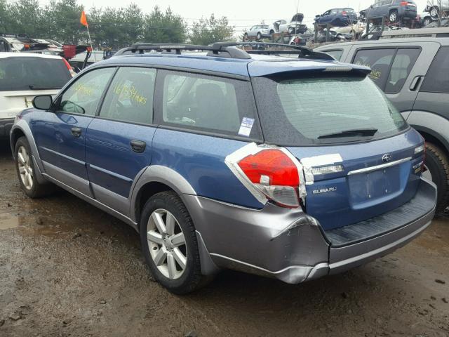 4S4BP61C987352010 - 2008 SUBARU OUTBACK 2. BLUE photo 3