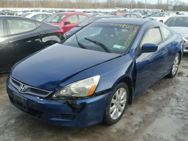 1HGCM82616A007674 - 2006 HONDA ACCORD EX BLUE photo 2