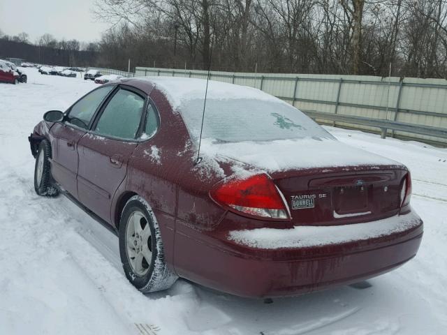 1FAFP53U96A113181 - 2006 FORD TAURUS SE RED photo 3