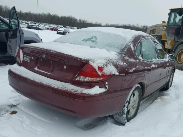 1FAFP53U96A113181 - 2006 FORD TAURUS SE RED photo 4