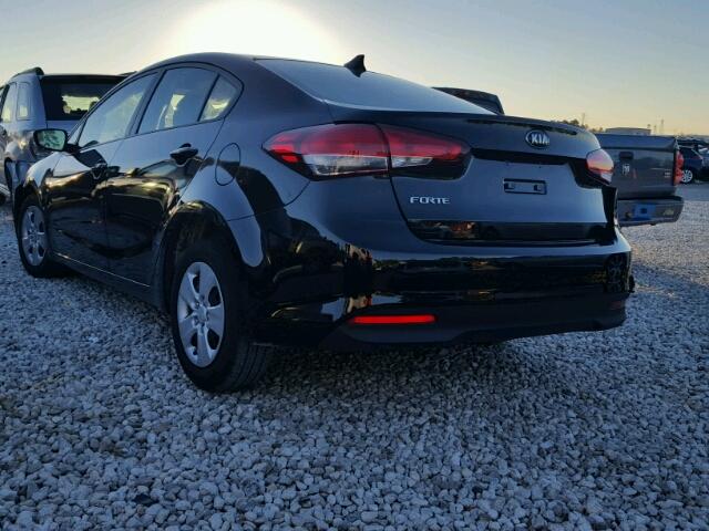 3KPFK4A78HE120459 - 2017 KIA FORTE LX BLACK photo 3