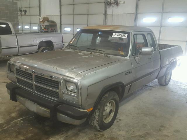 3B7HE13Y9PM116056 - 1993 DODGE D-SERIES D SILVER photo 2