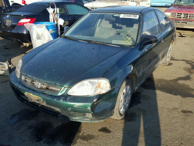 1HGEJ6121XL017521 - 1999 HONDA CIVIC DX GREEN photo 2