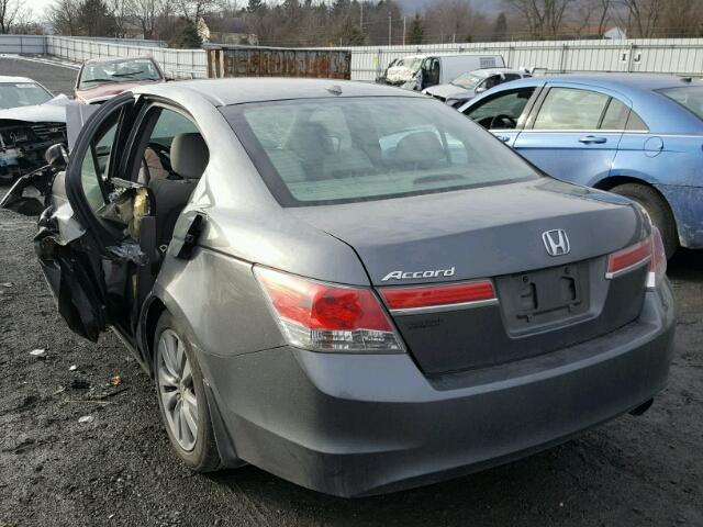 1HGCP2F87BA016907 - 2011 HONDA ACCORD EXL GRAY photo 3