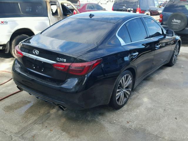 JN1EV7AP0JM353881 - 2018 INFINITI Q50 LUXE BLACK photo 4