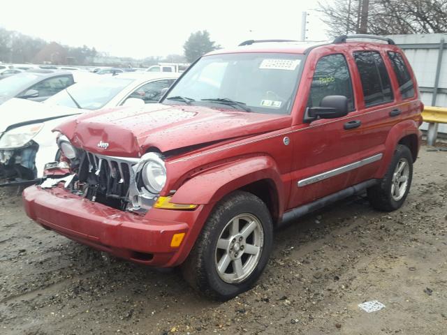 1J4GL58K26W165038 - 2006 JEEP LIBERTY LI BURGUNDY photo 2