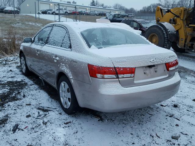 5NPET46C76H058432 - 2006 HYUNDAI SONATA GL BEIGE photo 3