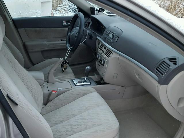 5NPET46C76H058432 - 2006 HYUNDAI SONATA GL BEIGE photo 5