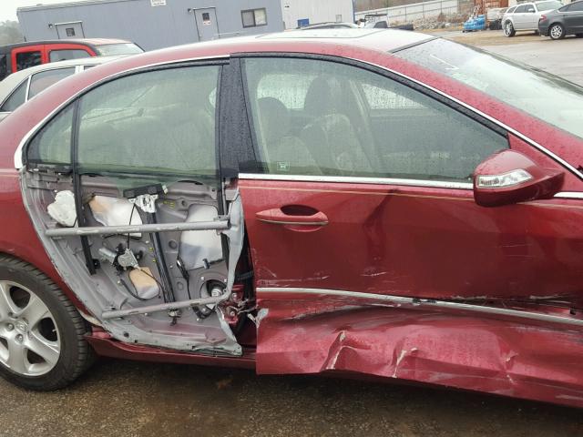 JH4KB16647C004838 - 2007 ACURA RL BURGUNDY photo 9