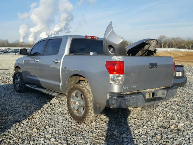 5TBEV58128S482893 - 2008 TOYOTA TUNDRA CRE GRAY photo 3