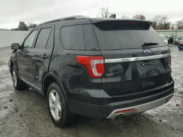 1FM5K8DH9HGB68183 - 2017 FORD EXPLORER X BLACK photo 3