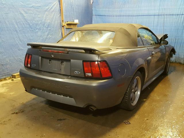 1FAFP45X63F444512 - 2003 FORD MUSTANG GT GRAY photo 4