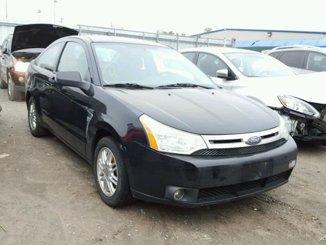 1FAHP33N38W218231 - 2008 FORD FOCUS SE BLACK photo 1