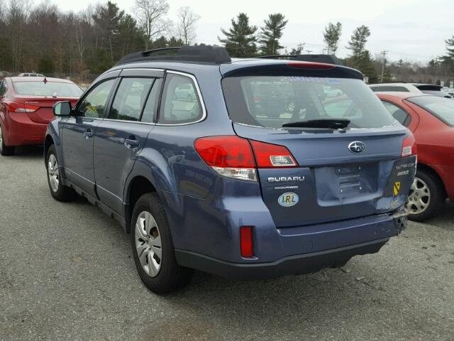 4S4BRBAC8D1274528 - 2013 SUBARU OUTBACK 2. BLUE photo 3