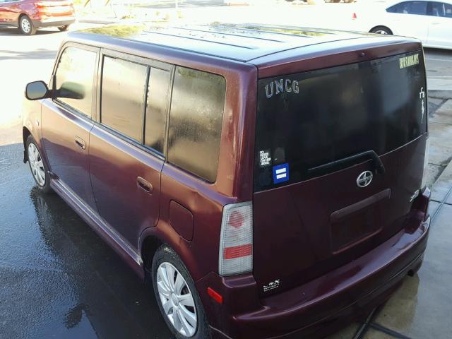 JTLKT334750177222 - 2005 TOYOTA SCION XB BURGUNDY photo 3