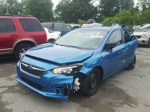 4S3GTAA63H3725603 - 2017 SUBARU IMPREZA BLUE photo 2