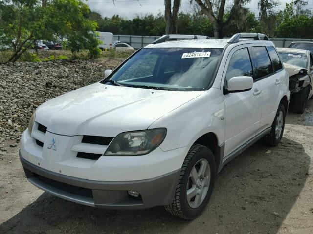 JA4LX41G93U046199 - 2003 MITSUBISHI OUTLANDER WHITE photo 2