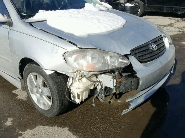 2T1BY30E06C550537 - 2006 TOYOTA COROLLA XR SILVER photo 9